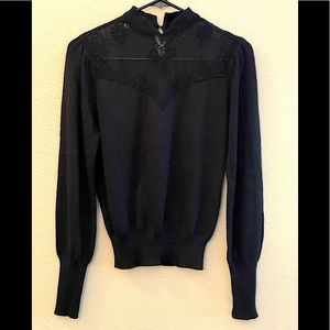 Vintage Organically Grown Lace High Neck Sweater